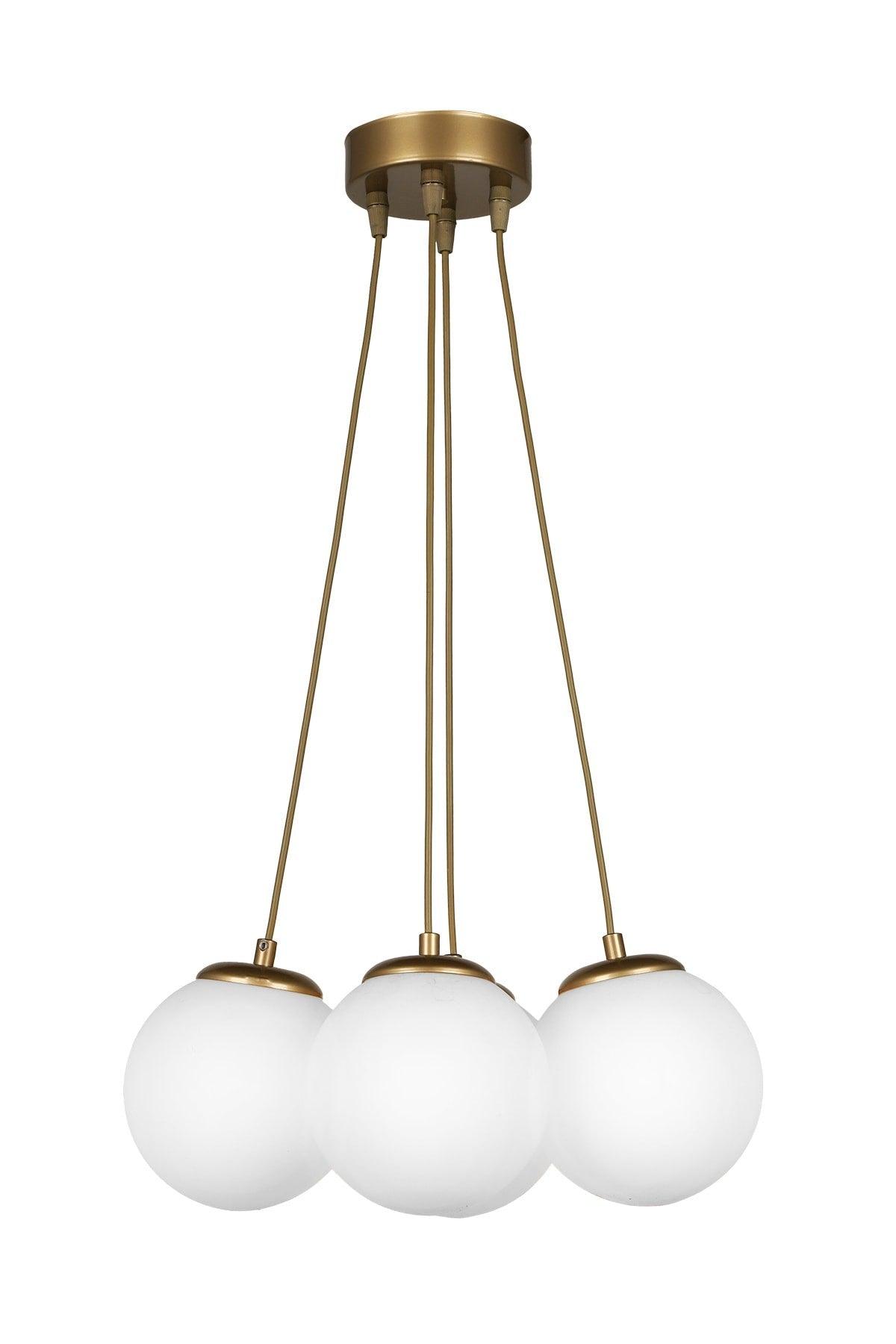 Malta 4th Chandelier Tumbled White Glass - Swordslife