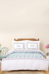 Marita Green 100% Cotton Double Duvet Cover Set - Swordslife