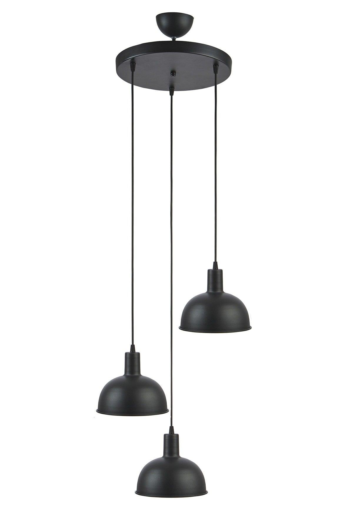 Marley Special Design Modern Sport Decorative Cafe-kitchen Black Color 3 Pcs Pendant Lamp Chandelier - Swordslife