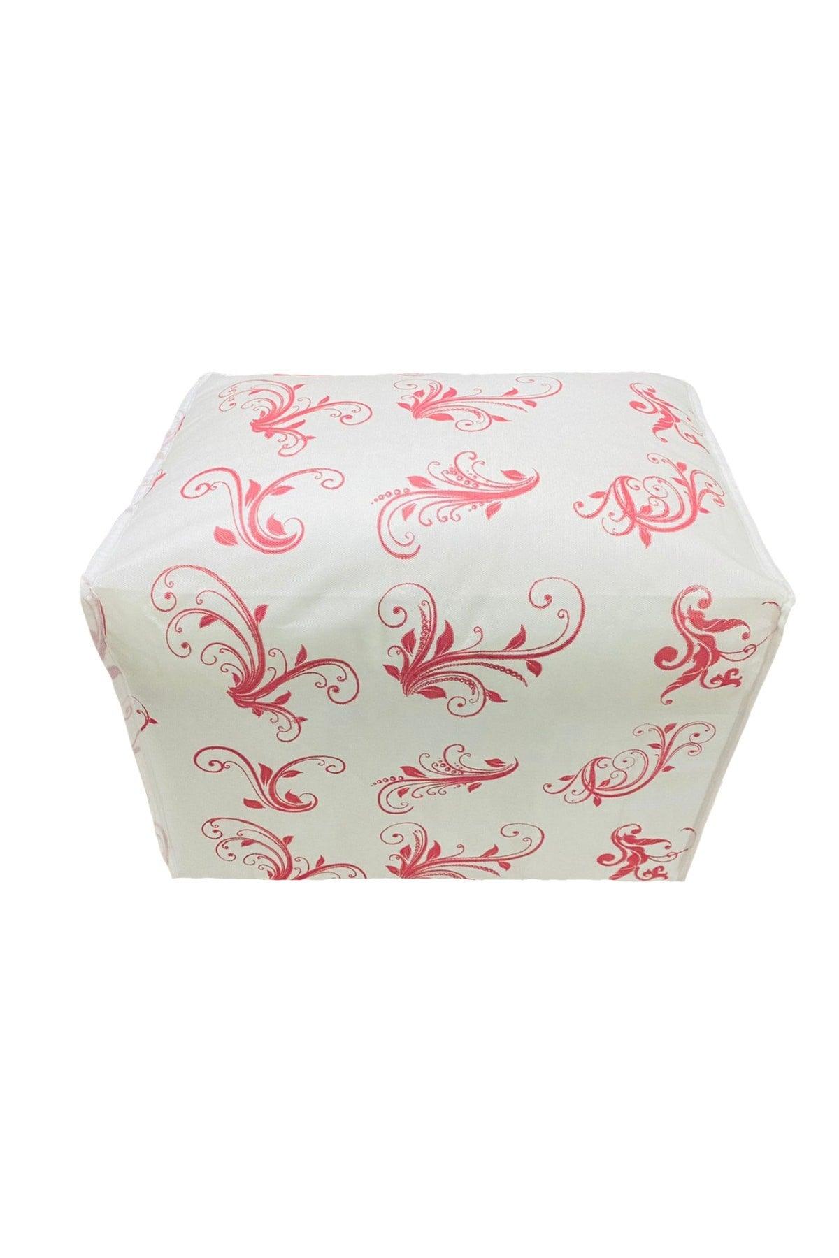 Mega Size Flower Pattern Red Printed Decorative Storage Bag 80 X 50 X 40 - Swordslife