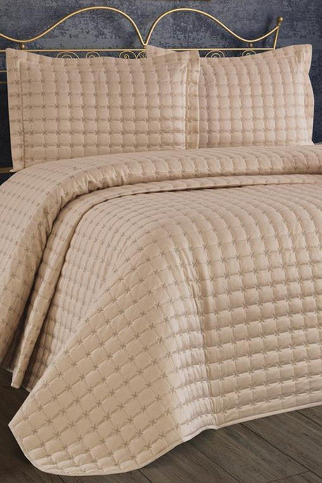 Meltem Double Bedspread Cappucino - Swordslife