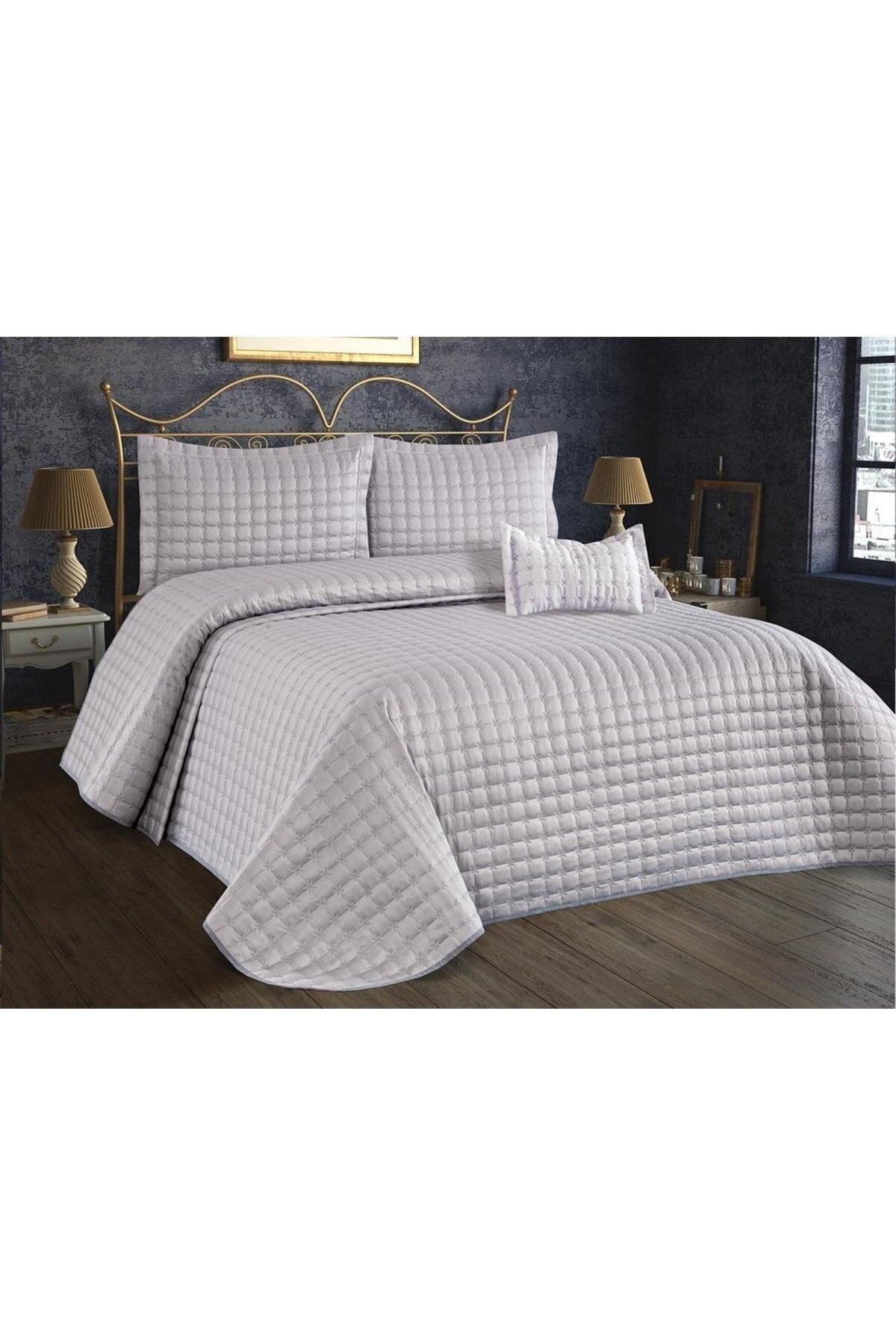 Meltem Double Bedspread - Gray - Swordslife