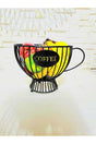 Metal Fruit Serving Basket Decorative Cup Look Kitchen Living Room Living Room Color Black - Swordslife