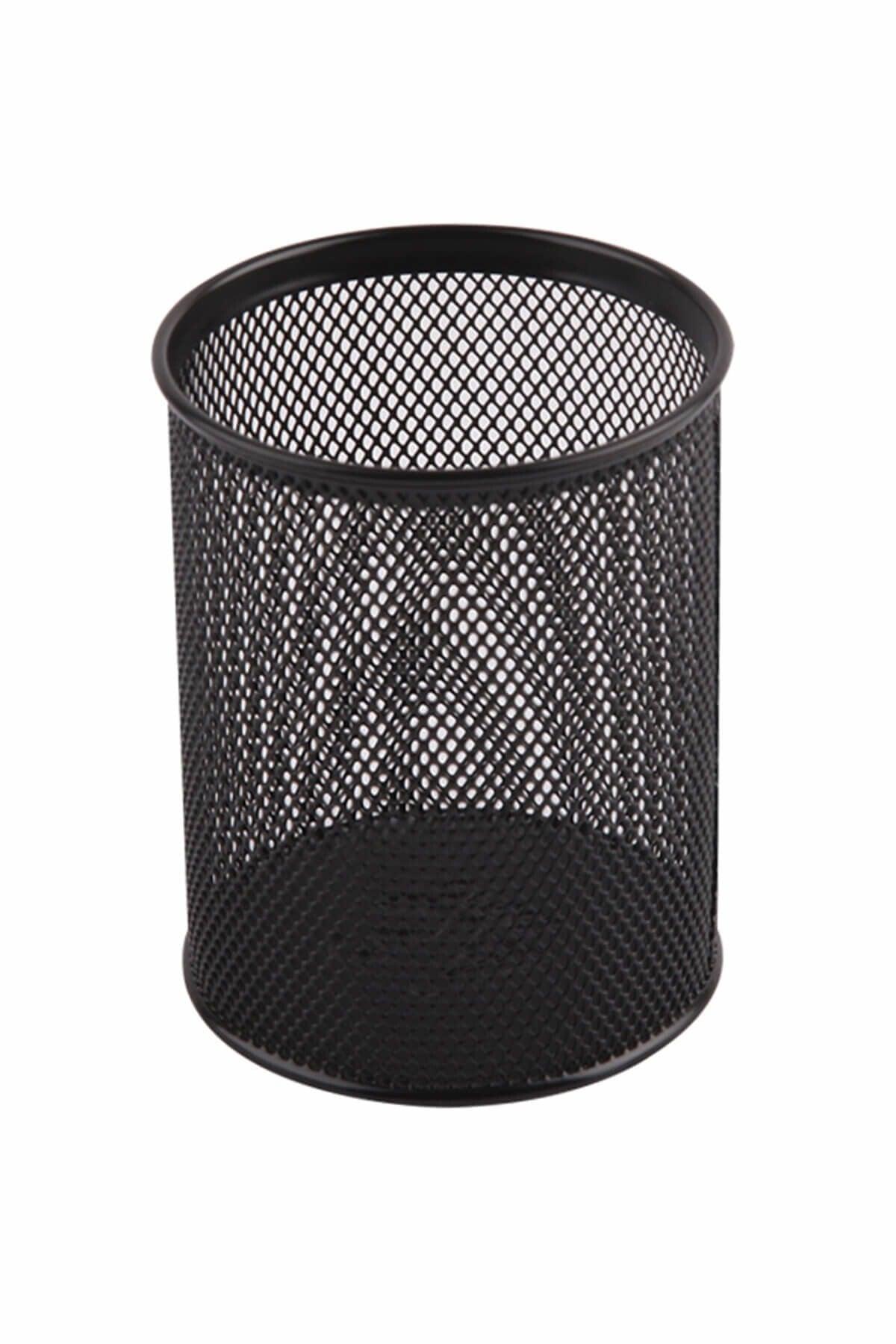 Metal Perforated Pen Holder Black