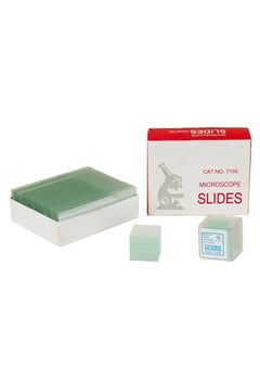 Microscope slides and coverslip set for science and biology examinations