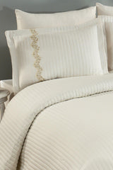 Mihrimah Lace Double 100% Cotton Bedspread ( Pique ) Set Cream - Swordslife