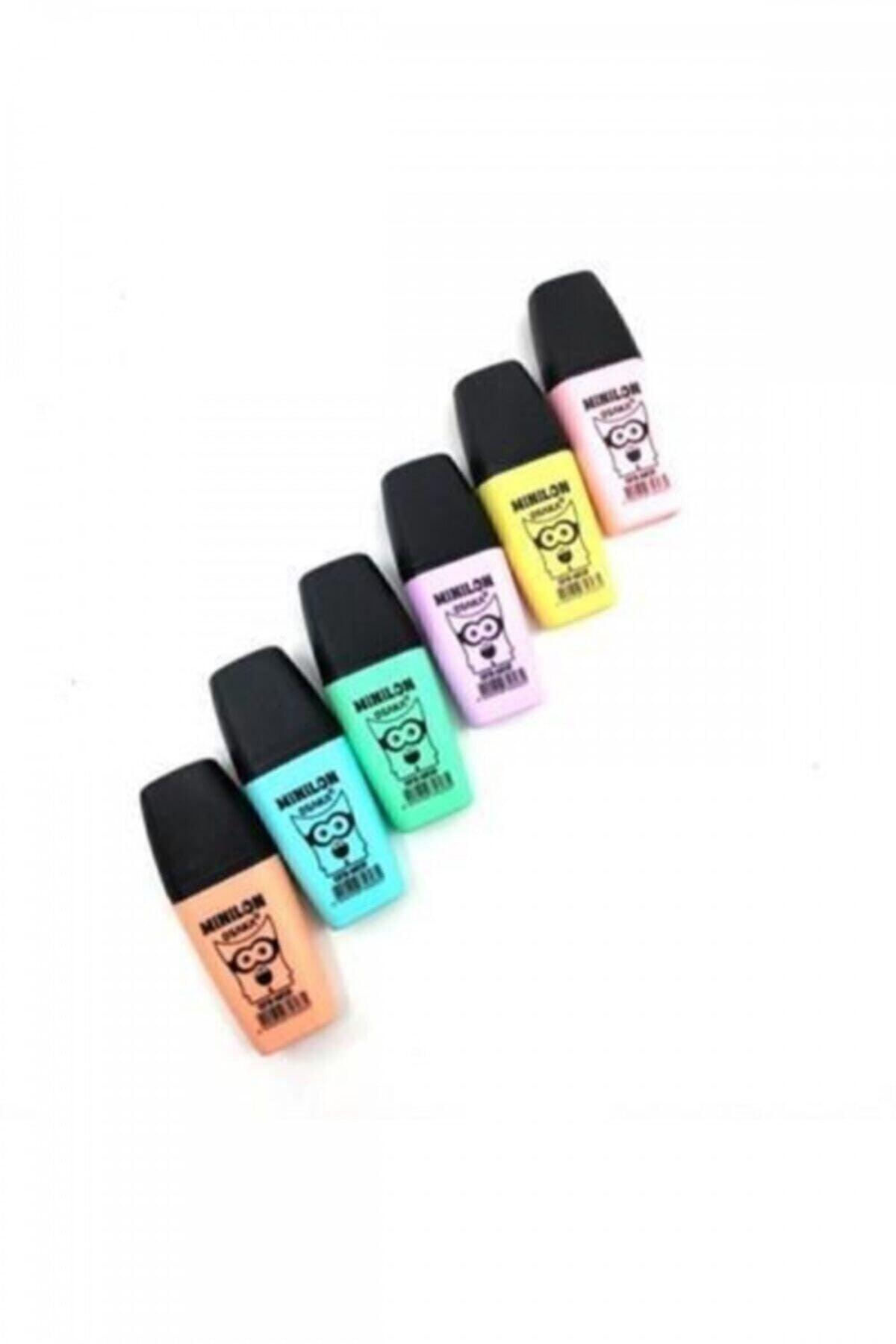 Mini Highlighter Pastel Mixed 6 Color Set Fk