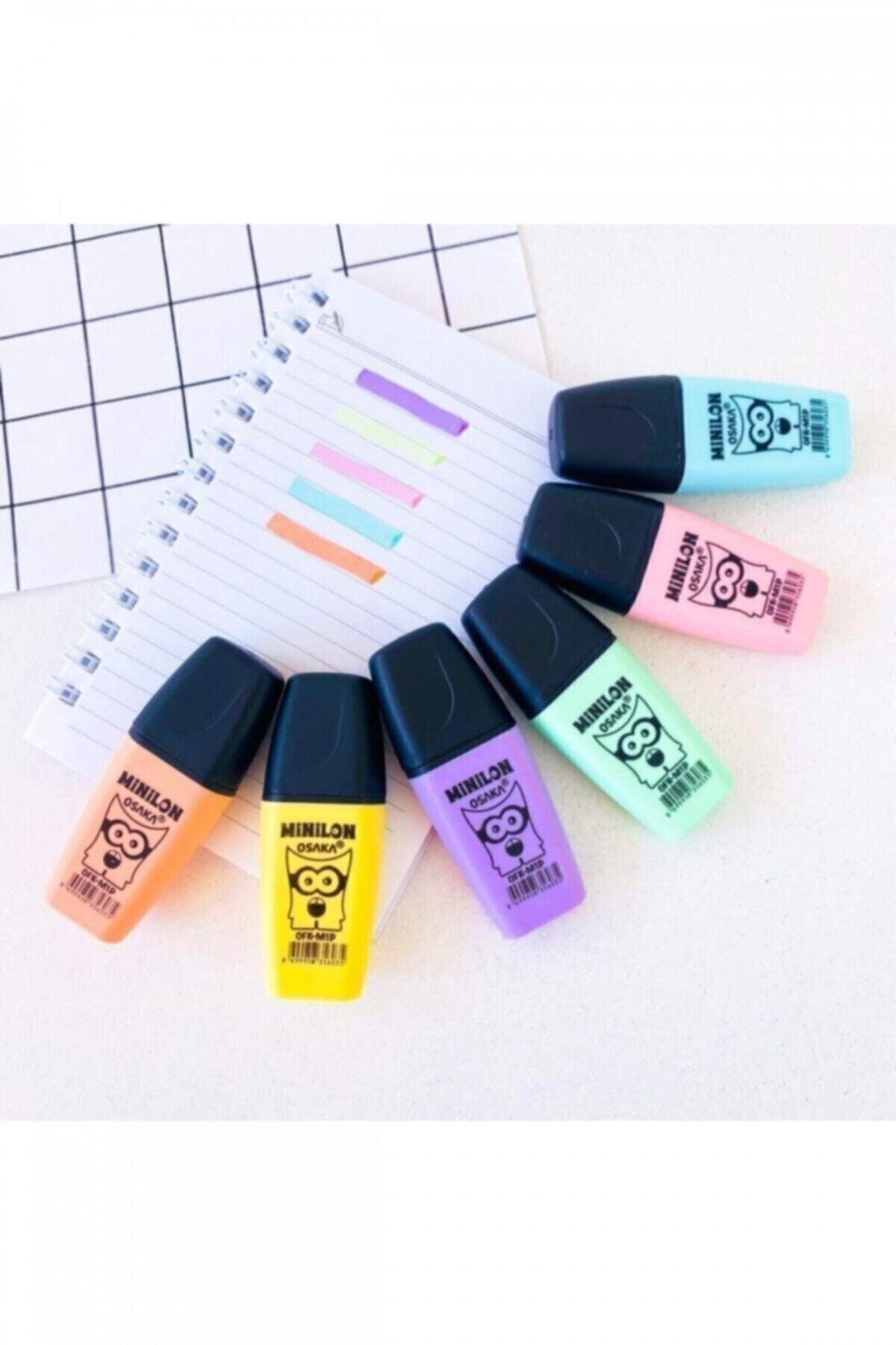 Mini Highlighter Pastel Mixed 6 Color Set Fk