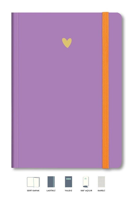 Minimal Notebook Square Purple 17x24cm