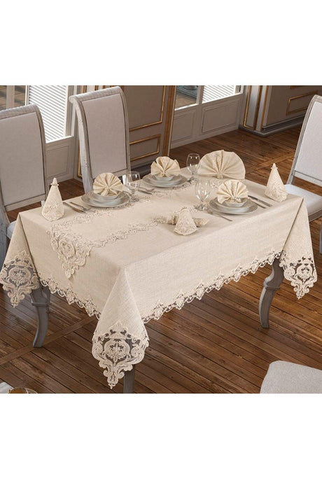 Miray Tablecloth 26 Pieces Cream - Swordslife