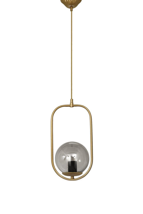 Modern Alure Single Smoked Glass Tumbled Chandelier - Swordslife