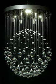 Modern Design 42 cm 6 Socket Model Lined Crystal Stone Chandelier - Swordslife