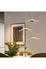 Modern Design Luxury 3-Sequence Suspended Chandelier Gold Led Chandelier - Swordslife