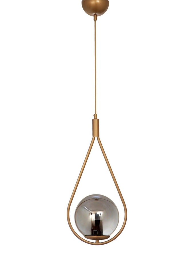 Modern Mono Single Smoked Glass Tumbled Chandelier - Swordslife