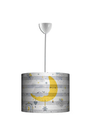 Moondede And Clouds Yellow Gray Color Children's Room Chandelier - Swordslife