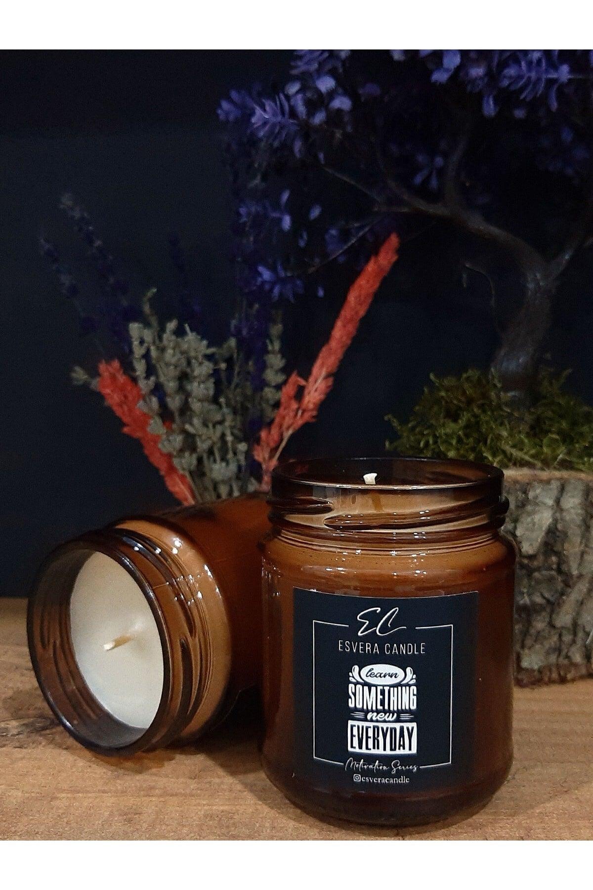 Motivation Series Vanilla Scented Amber Jar Candle - Swordslife