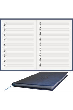 A5 music notebook with left-handed staff lines