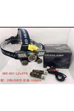 Rechargeable Head Flashlight with Adjustable Beam