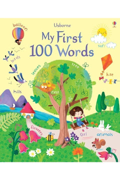 Children's picture book teaching first 100 everyday words with bright illustrations