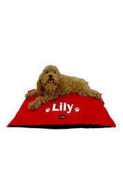 Name Custom Cat And Dog Bed Red Color