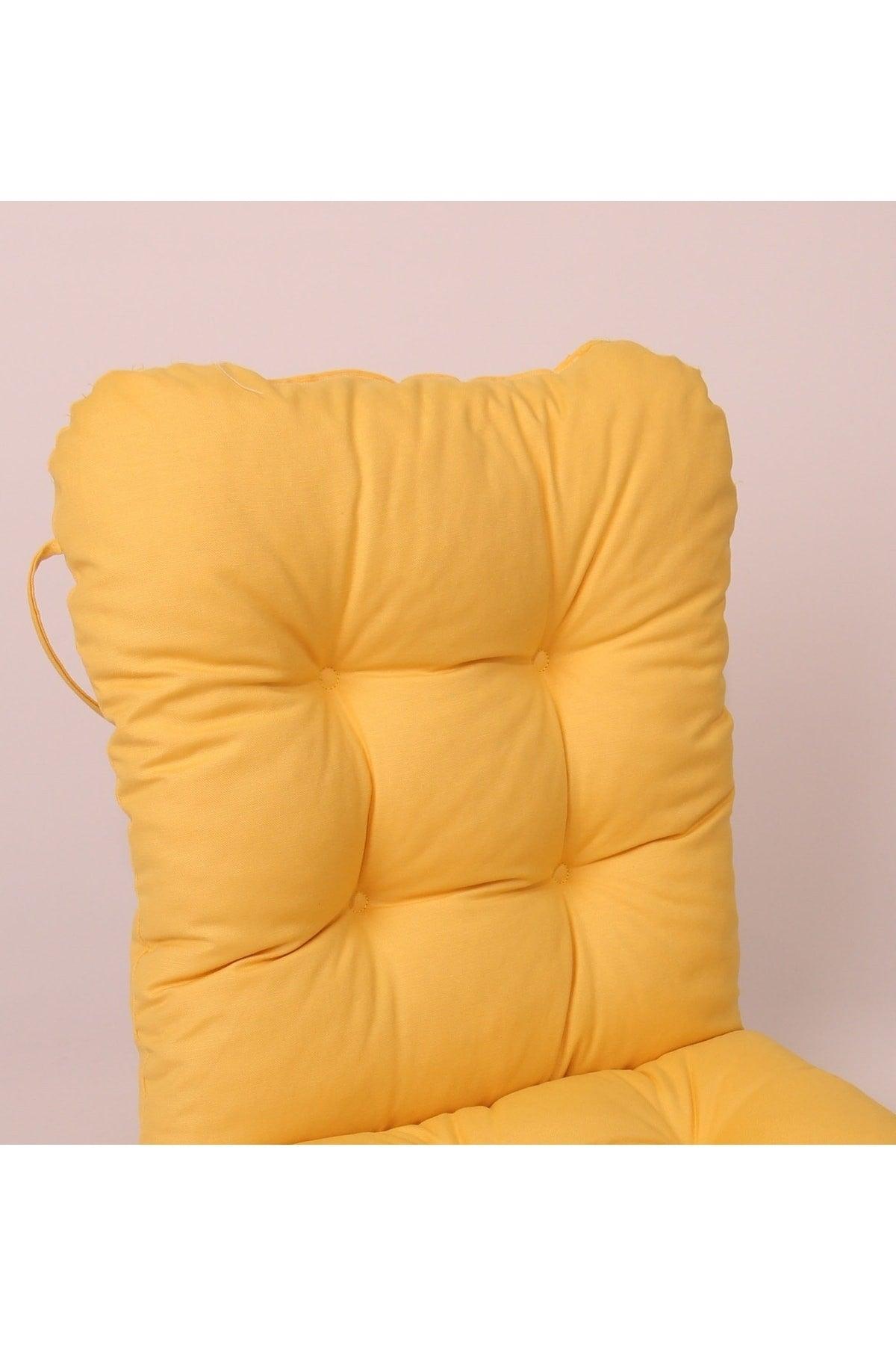 Neva Pofidik Yellow Backed Chair Cushion Specially Stitched Laced 44x94 Cm - Swordslife