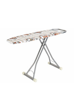 Adjustable Height Ironing Board with Silicone Base and Steam-Permeable Cover - 118 cm Long