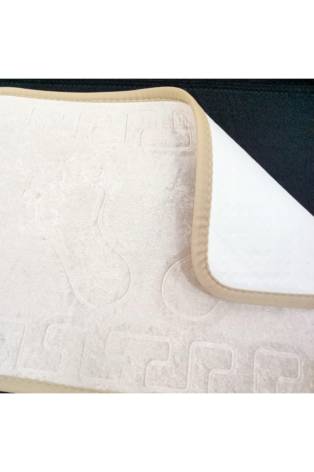 Non-Slip Base Bath Mat Footprint Beige Color 40 X 60 Cm - Swordslife