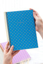 Polka Dot Notebook Plain Blue 17x24 cm