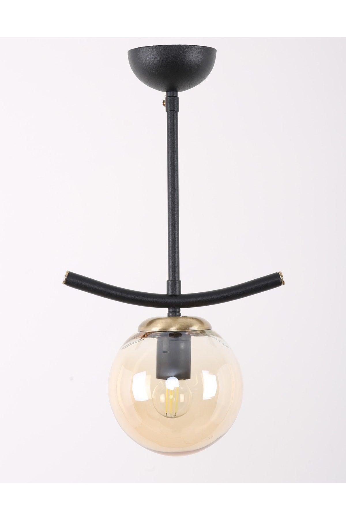 Okka Black Tumbled Honey Glass Chandelier - Swordslife