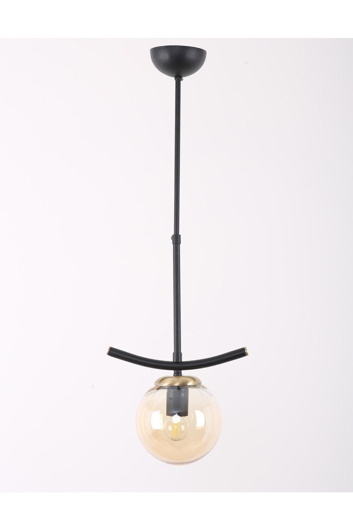 Okka Black Tumbled Honey Glass Chandelier - Swordslife