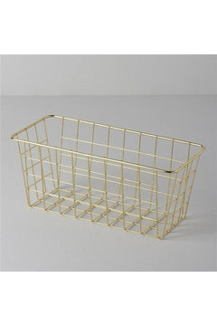 Gold metal decorative basket