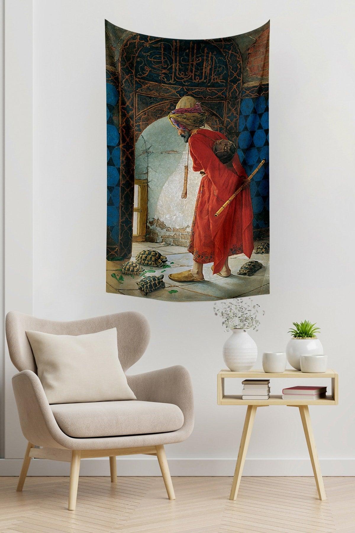 Osman Hamdi Bey Turtle Trainer Wall Covering Carpet 140 X 100 Cm-70x100 Cm - Swordslife