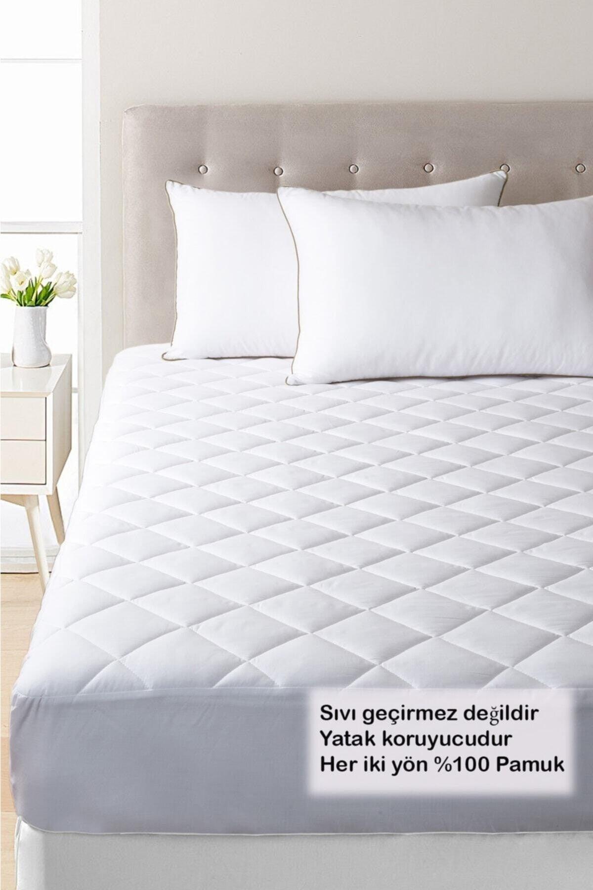 Pamukkale Reversible Quilted Mattress Protector 100% Cotton Fitted Undersheet - Swordslife