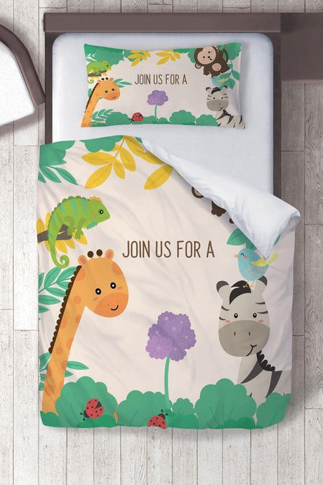 Cotton Micro Satin Safari Set 3 Kids Room Kids Bed Linen Set - Swordslife