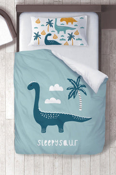 Organic cotton dinosaur duvet cover set for kids