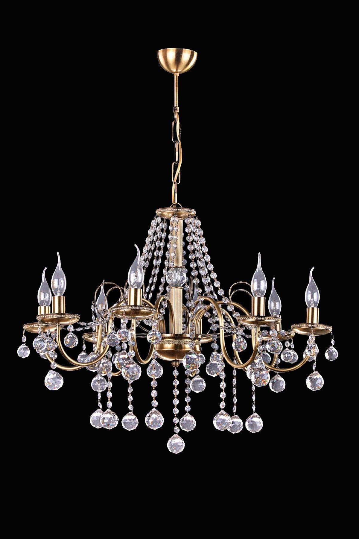 Panama 8 Arm Chandelier Tumbled - Swordslife