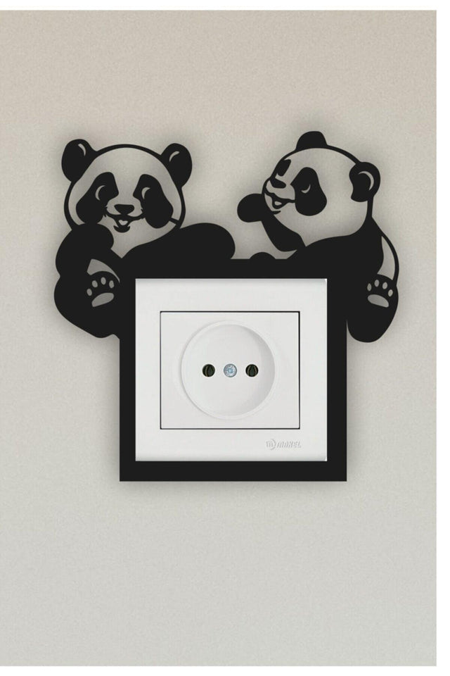 Panda Kids Room Wooden Socket-switch Frame - Swordslife