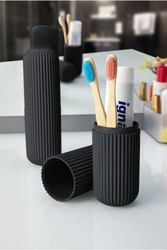 Hard-shell travel storage case for toiletries and accessories
