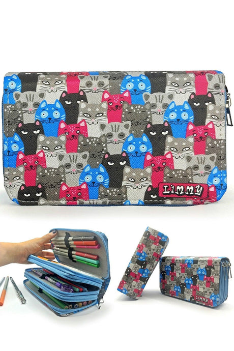 Pencil Case Cute Cat Kawai Organizer Three