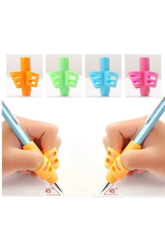 Soft Silicone Pen Holder with Finger Holes for Left and Right Hands