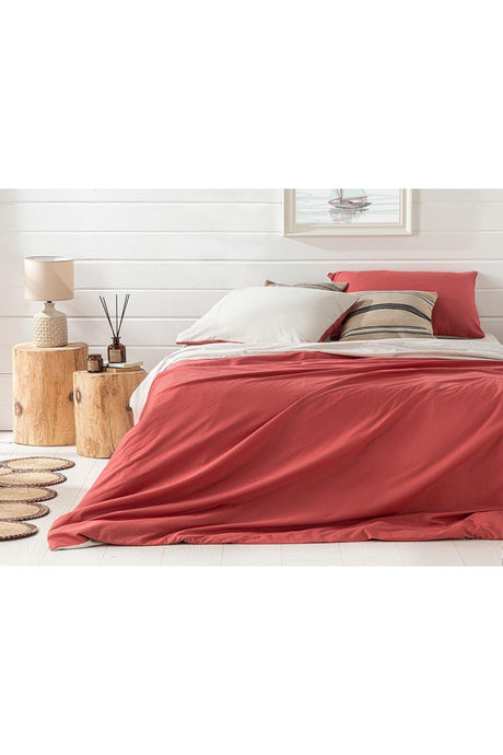 Plain Cotton Double Duvet Cover Set 200 X 220 Cm Ivory – Rosehip - Swordslife