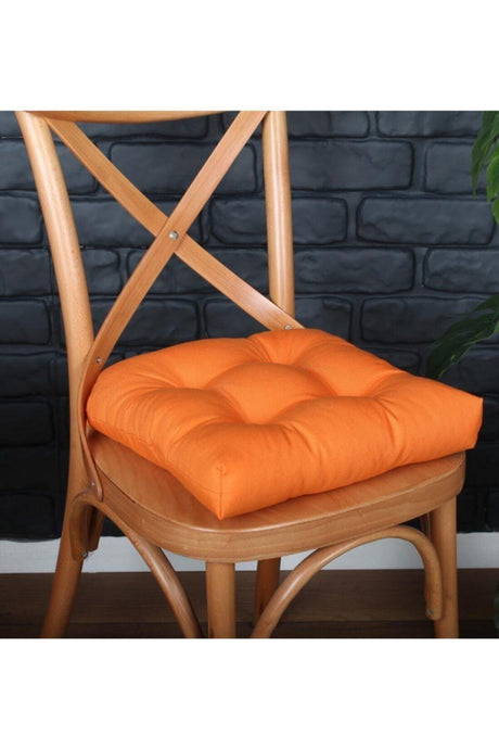 Pofidik Orange Chair Cushion Special Stitched Laced 40x40cm - Swordslife