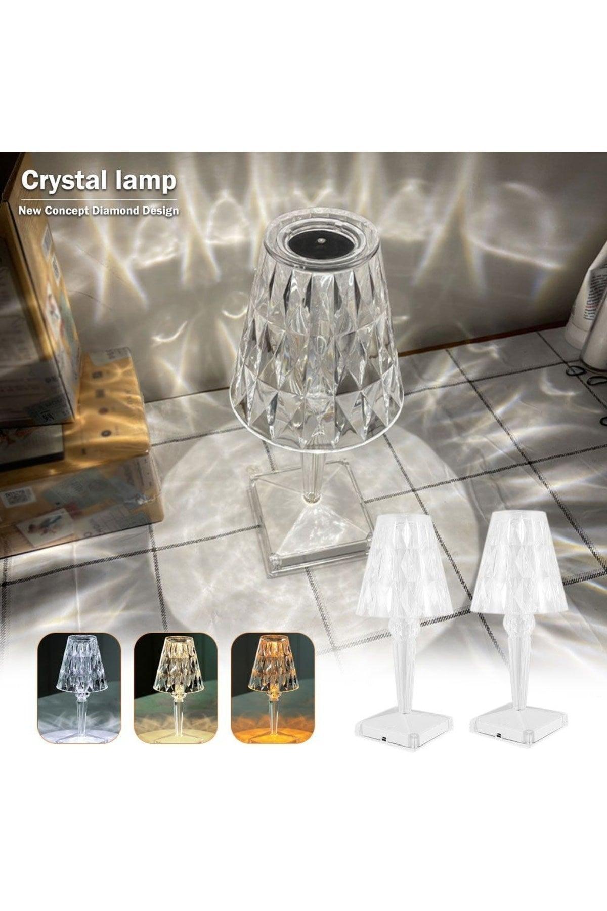 Polizei P-2000 Crystal Diamond Table Night Light 16 Colors Bluetooth Speaker - Swordslife
