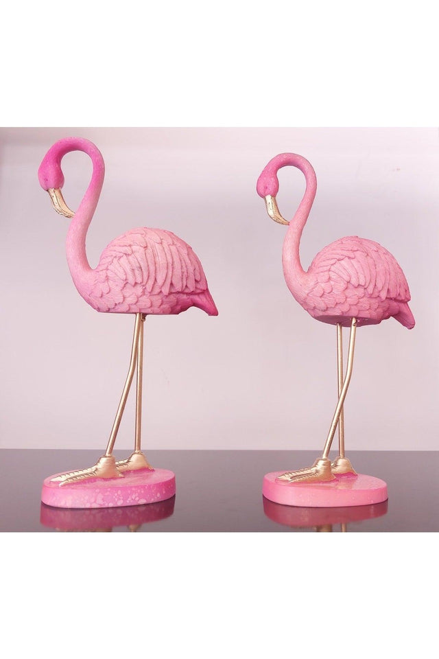 Polyester 2 Pack Pink Flamingo Decorative Souvenir Trinket - Swordslife