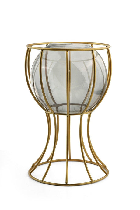 Prague Vase Gold Smoked Glass - Swordslife