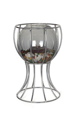 Prague Vase Chrome Smoked Glass - Swordslife