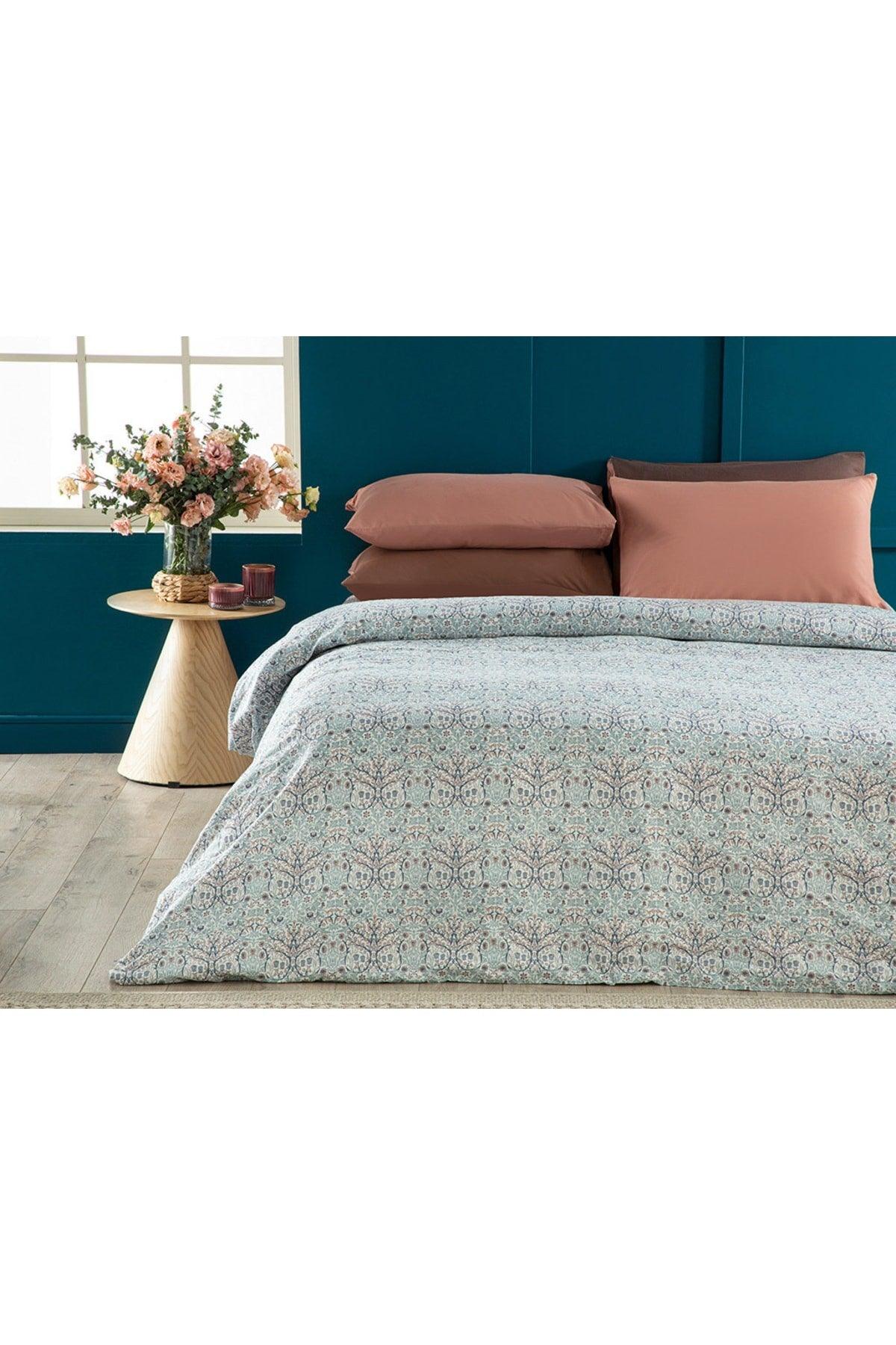 Primrose Easy Iron Double Duvet Cover 200x220 Cm Blue - Swordslife