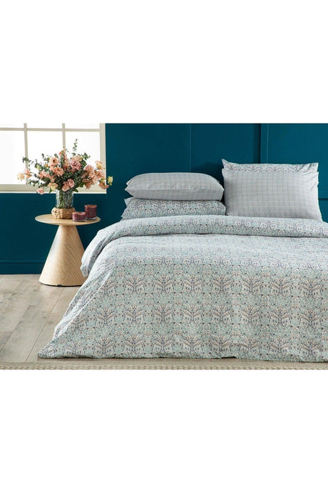 Primrose Easy to Iron Single Duvet Cover 160x220 Cm Blue - Swordslife