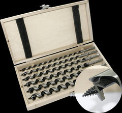 8-piece wood drill bit set with hexagonal shank