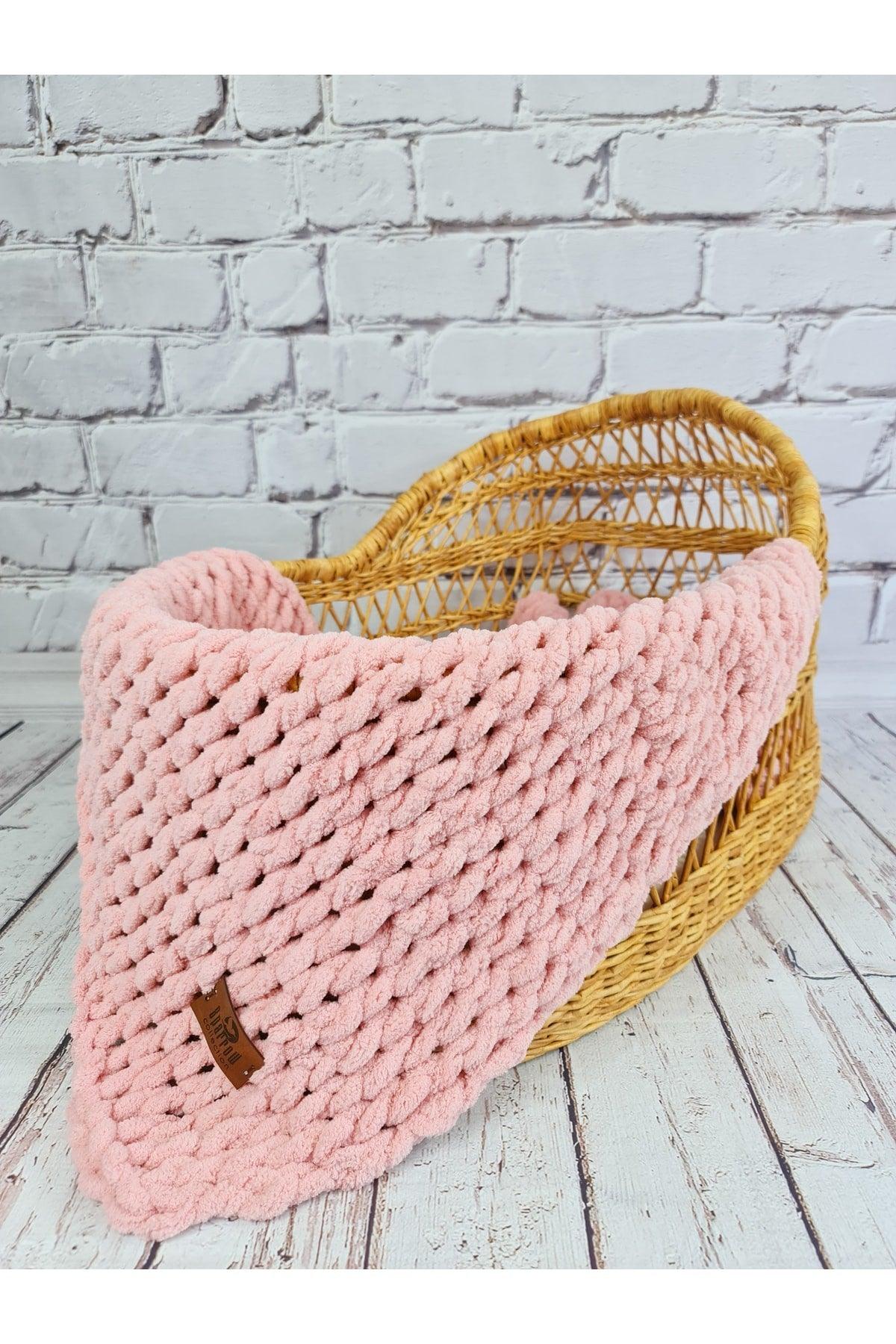 Pufy Handmade Blanket Powder Pink Handmade Baby Blanket - Swordslife